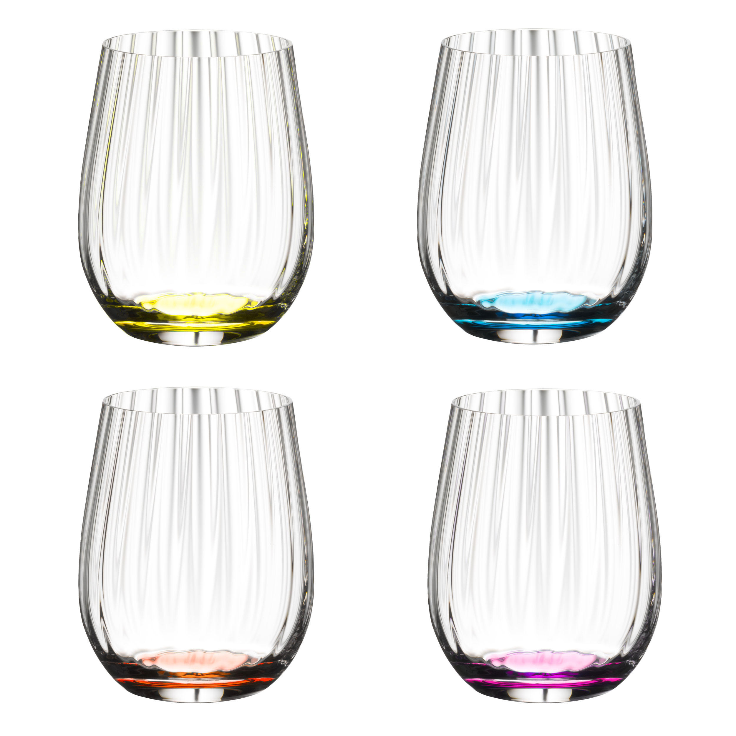 TUMBLER Collection Optical Happy O, 4er Set, Glas, 344 ml - Transparent, Glas (0.34L) - Riedel
