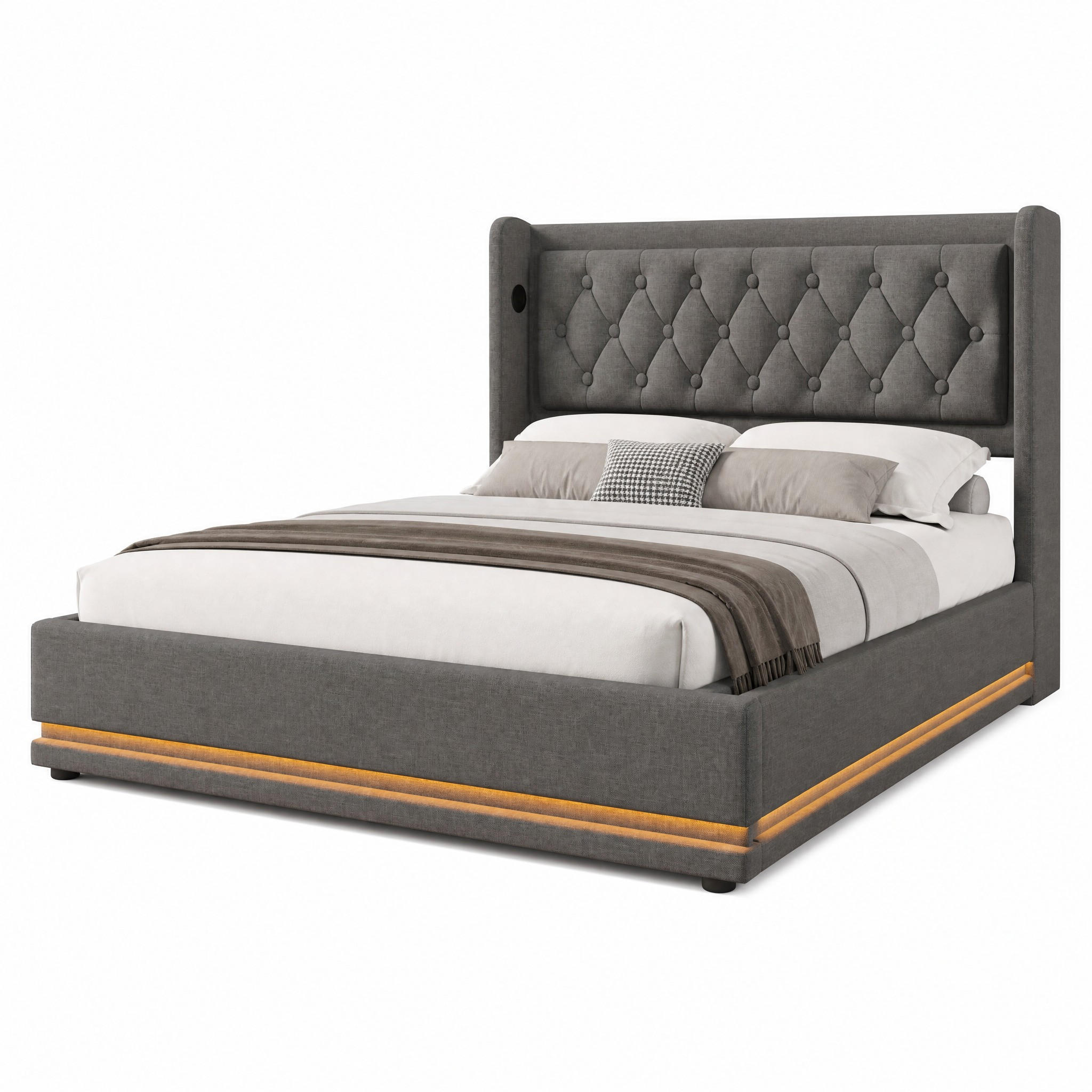 Beauniv Bett Grau 140x200 cm