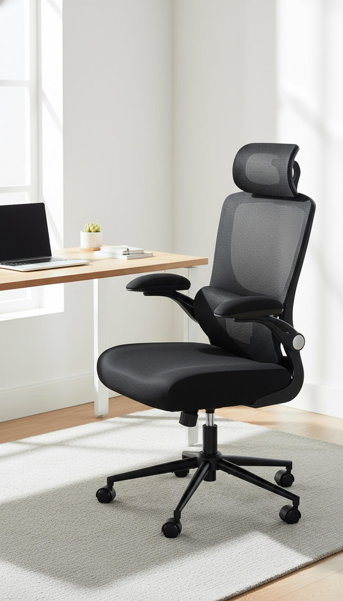 BÜROSTUHL Eltron schwarz - Schwarz, Textil/Metall (67/121/70cm) - TPFLiving