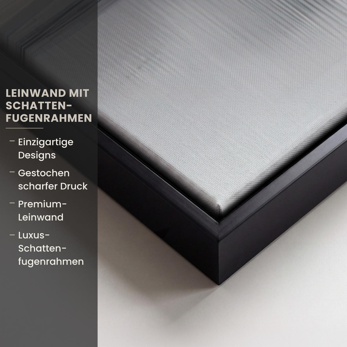 LEINWAND Bilder mit Rahmen - Abstrakt - Malerei - Christentum - Kreuz - 60x40 - Weiß, Textil (60/40cm) - MuchoWow