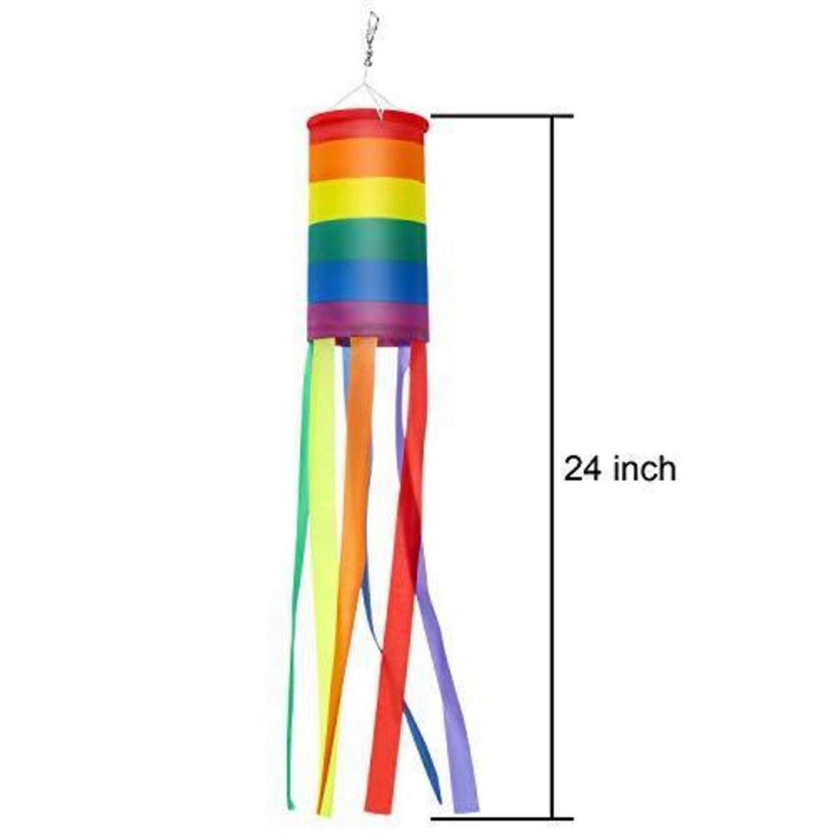 WINDSACK 2-teiliges Set Regenbogen 61 cm - Multicolor, Textil (10/10/1cm)