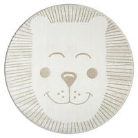 KINDERTEPPICH Mara 714 Creme 120 cm Rund - Beige/Creme, Textil (120/120cm) - carpet city