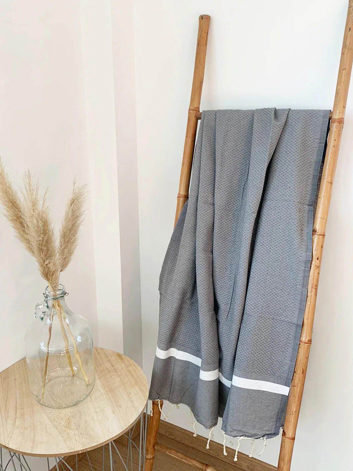 HAMAMTUCH Melissa Grau 200x200 190g/m² - Grau, Textil (200/200cm) - LE COMPTOIR DE LA PLAGE