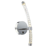 LED WANDLEUCHTE HYPERION Silber Glas - Silberfarben, Glas (12/37/14.2cm) - Globo Lighting