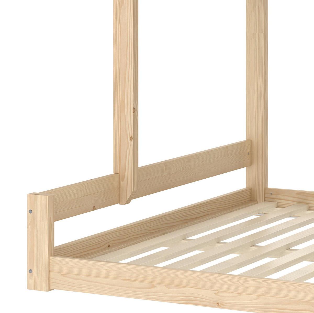 ETAGENBETT 90/200 cm + 140/200 cm in Natur/Weiß mit Stauraumleiter - Naturfarben, Holzwerkstoff (90/200cm) - OKMYHOME
