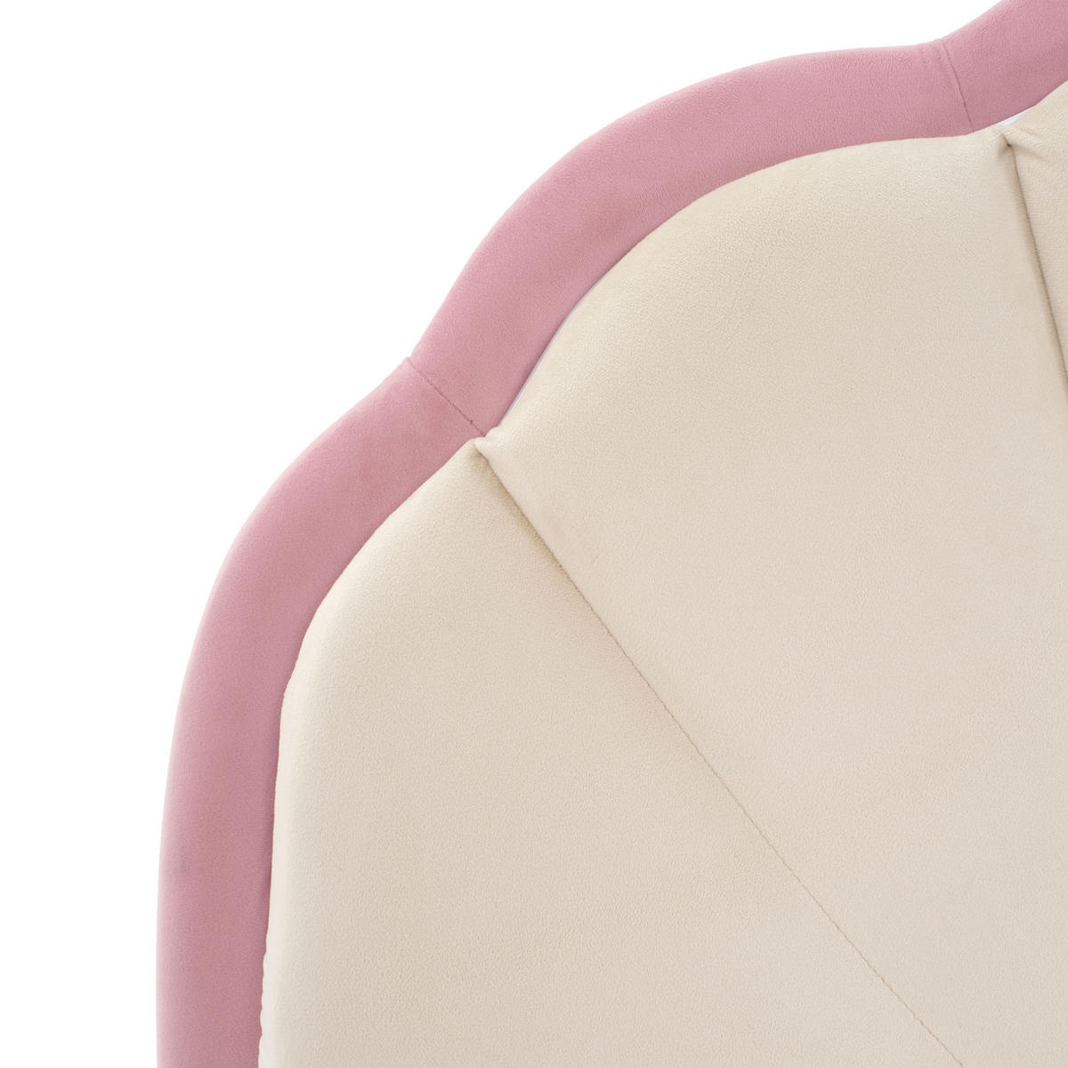 KINDERBETT 90/200 mit LED, Holzlatten und gepolsterten Beinen in Beige und Rosa - Beige/Rosa, Holzwerkstoff/Textil (90/200cm) - EVRYAE