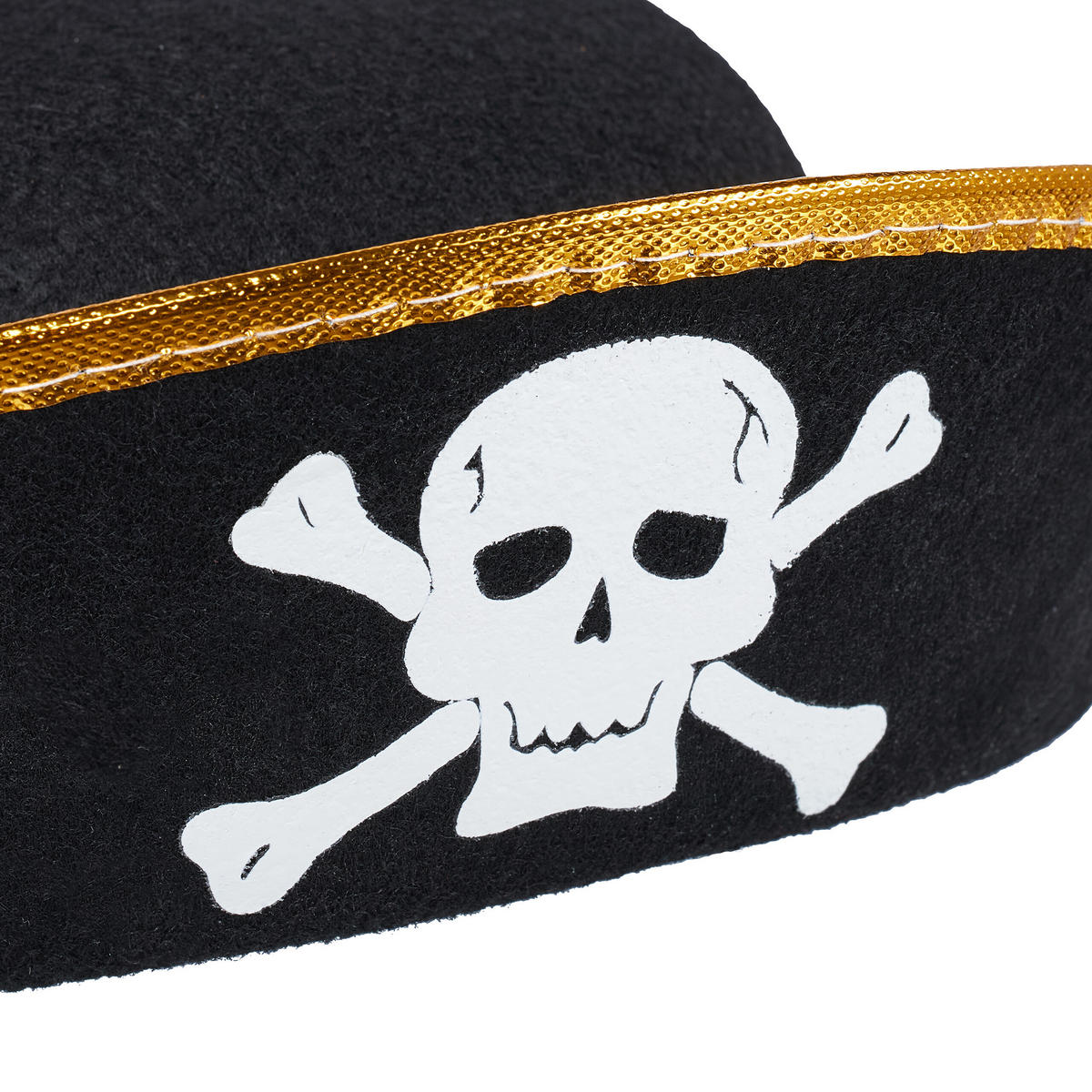 4XPIRATENHUT - Schwarz, Textil (33/11/24cm) - Relaxdays