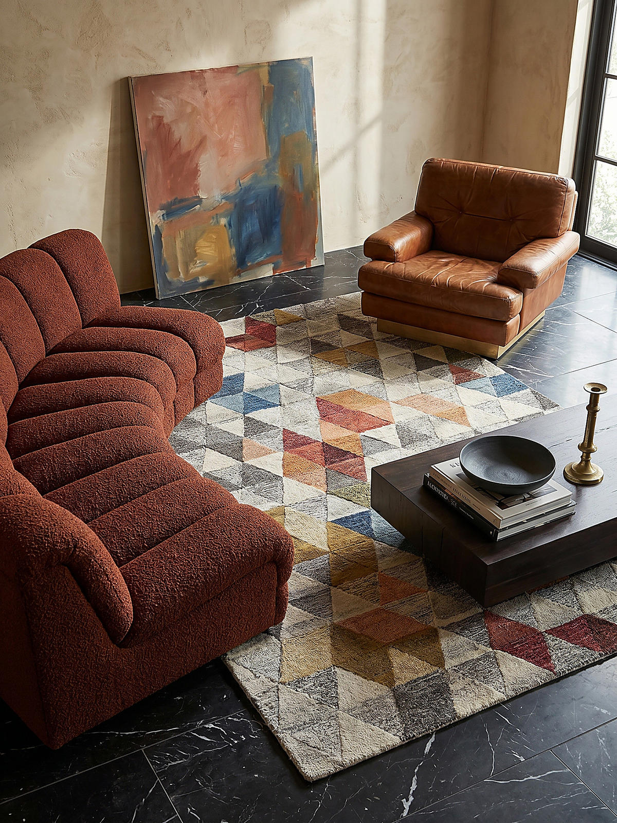 WOLLTEPPICH Modernes-Geometrisch-Design, mehrfarbig ESK LEO, Multi 160x230 cm - Multicolor, Textil (230/160cm) - KADIMA DESIGN
