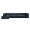 ECKSOFA links Ruby aus strukturiertem Stoff marineblau 5 Sitzplätze - Blau, Textil (180/366cm) - Micadoni