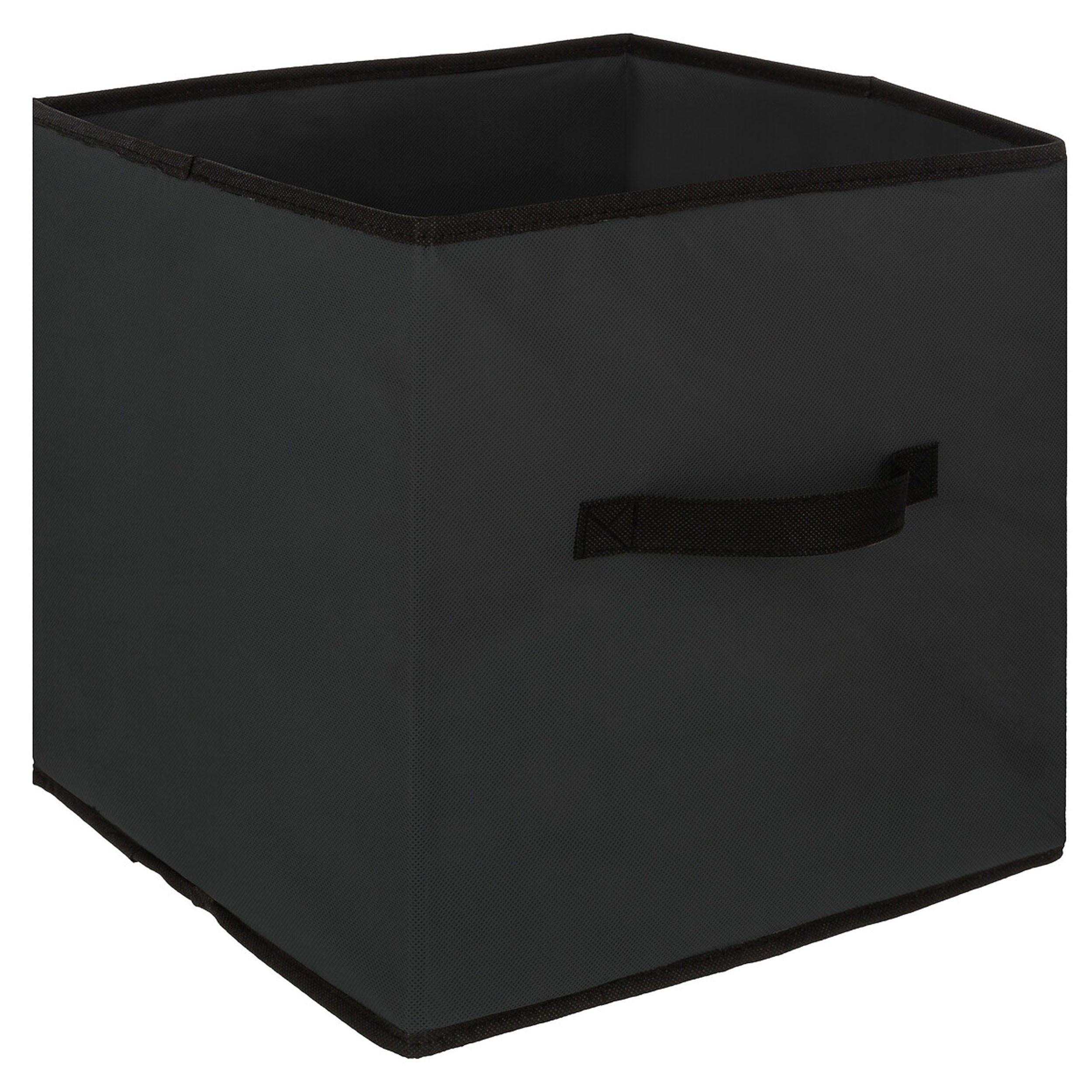 AUFBEWAHRUNGSKORB Mix N Modul Lane, Pappe, PP-Kunststoff, Schwarz, 31 x 31 cm - Schwarz, Papier (31/31/31cm) - 5five Simply Smart