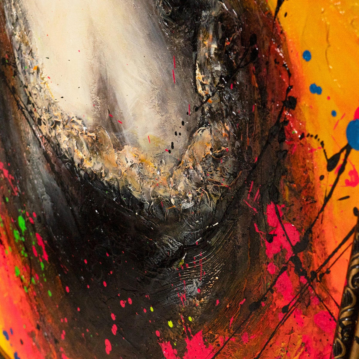 GEMÄLDE Madame Schattenfugenrahmen Gold 140x70 cm - Goldfarben, Holz (140/70cm) - YS-art gallery