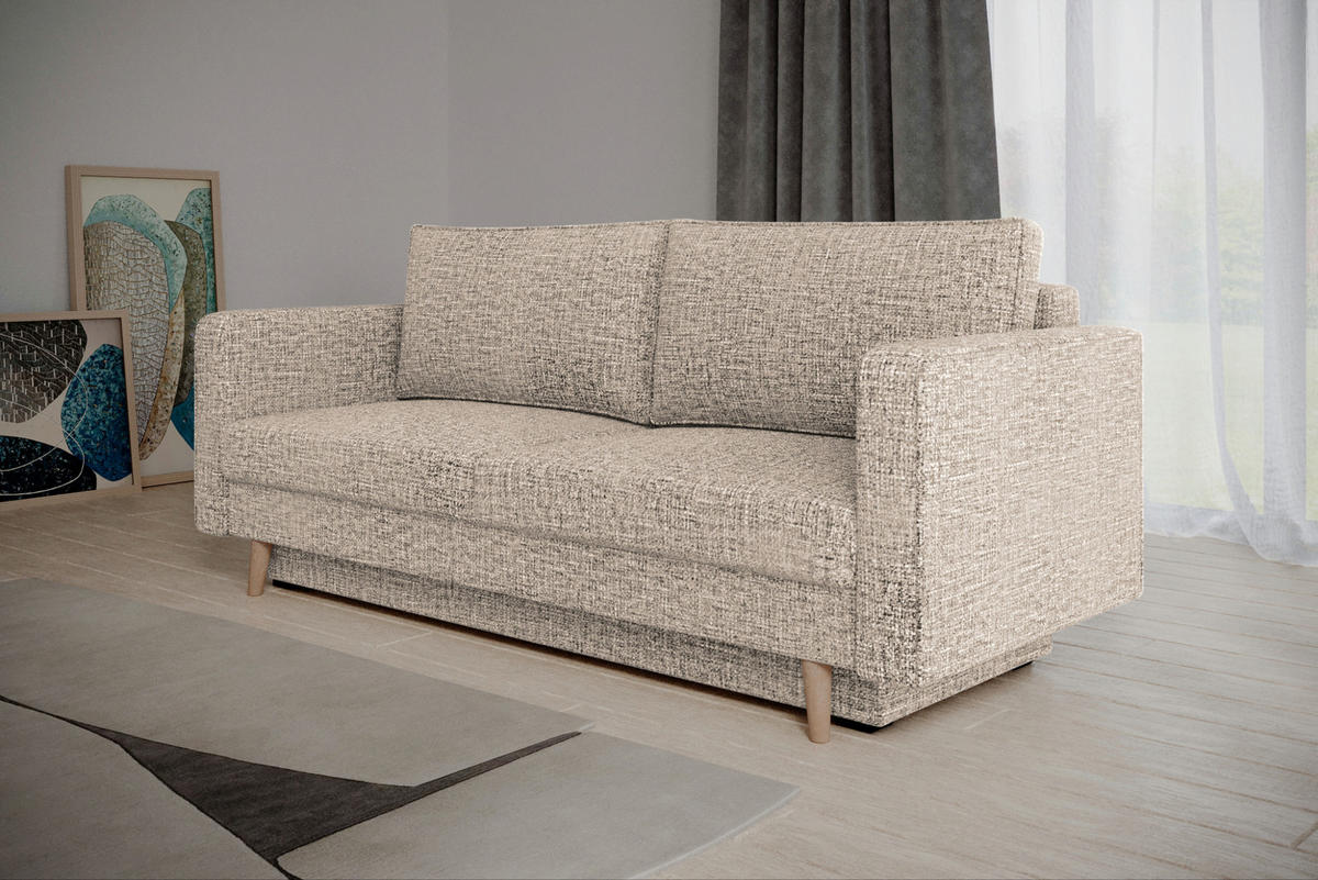 SCHLAFSOFA - Marbella - Hellbraun (IMO 15) - Braun, Holz (230/90/97cm) - Möblo