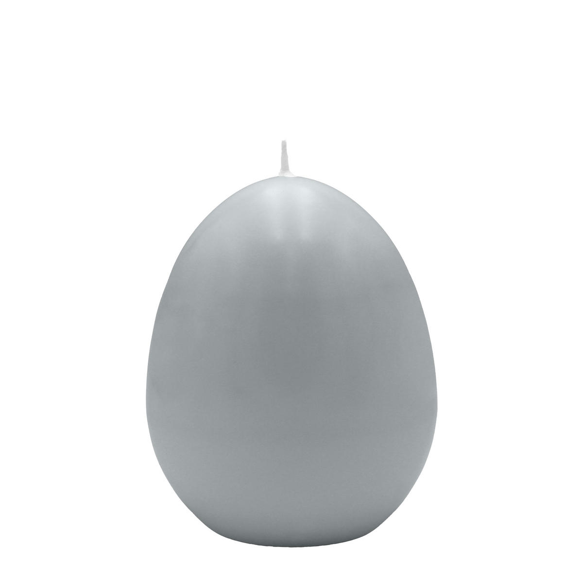 EIKERZEN Silbergrau 120 x Ø 80 mm, 6 Stück - Hellgrau, Paraffin (8/12/12cm) - Kopschitz Kerzen