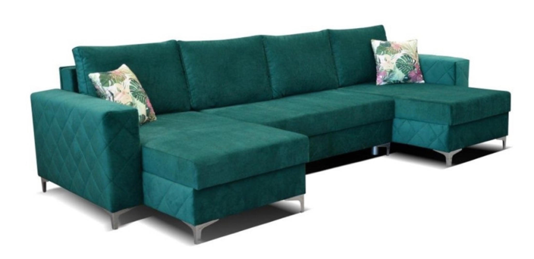 ECKSOFA Grün BIS Mit Schlaffunktion - Grün, Textil (307/145cm) - Sepro Meble