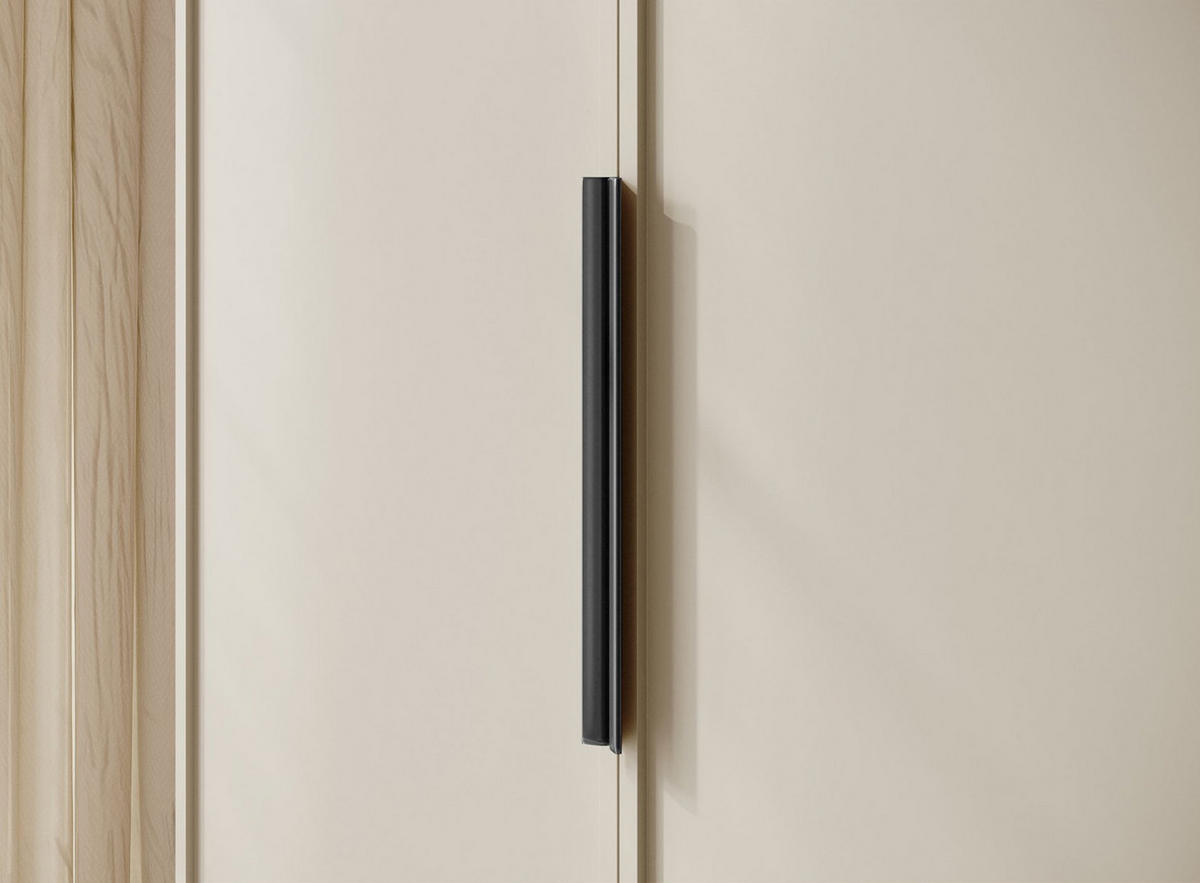 KLEIDERSCHRANK Frame Greige 100 cm - Taupe/Goldfarben, Holzwerkstoff/Metall (100/200.5/57cm) - Selsey