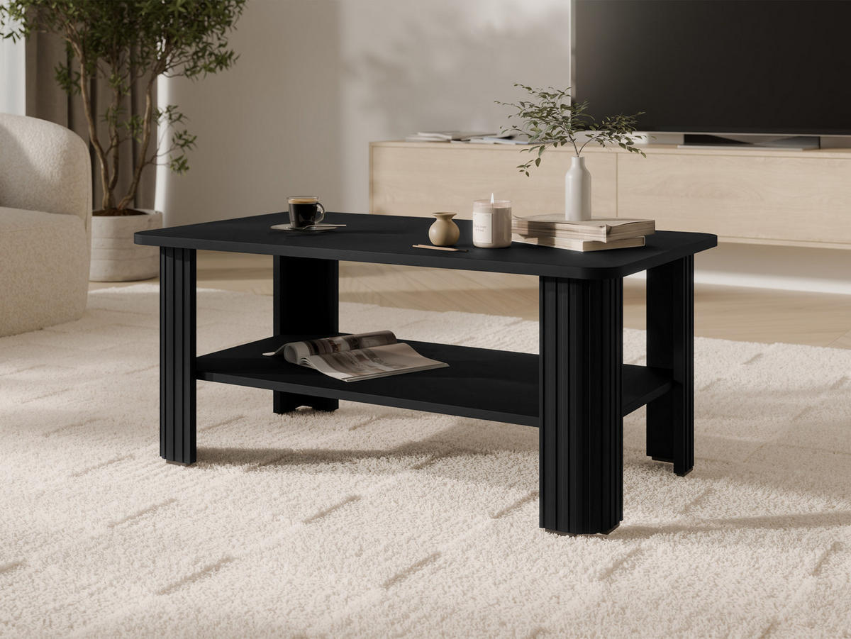 COUCHTISCH Rest - Schwarz, Holzwerkstoff (96/55/42cm) - MIRJAN24