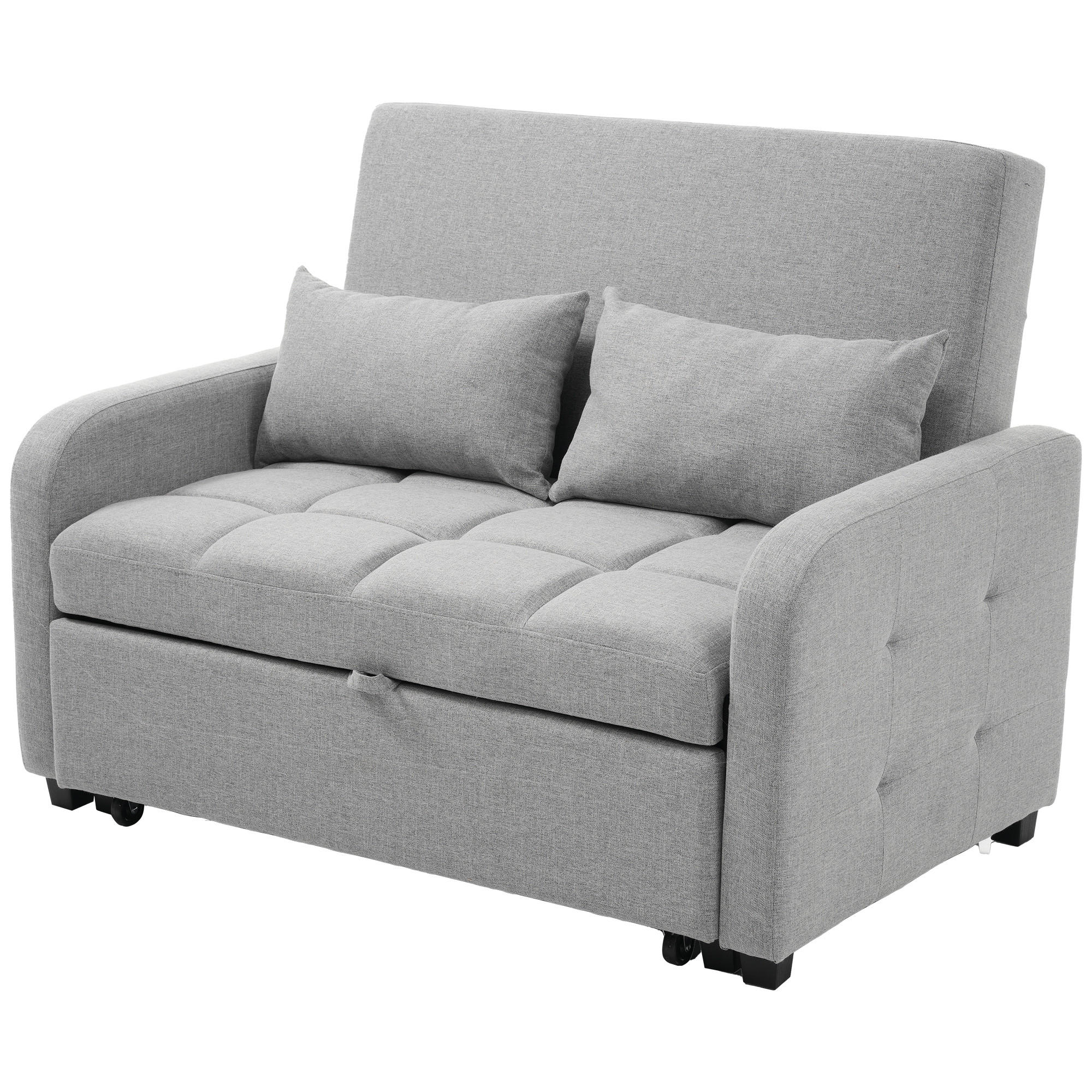 SCHLAFSOFA 180x127 cm klappbar mit verstellbarer Rückenlehne - Grau, Kunststoff (127/94/75cm)