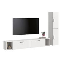 WOHNWAND The One weiß 259/34/182 cm - Weiß, Holzwerkstoff (259/182/34cm) - Xonox