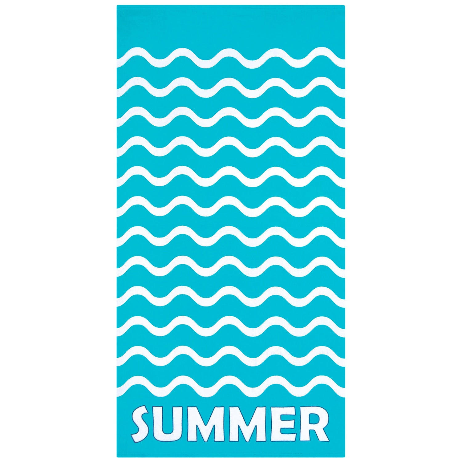 STRANDTUCH Mikrofaser Blau 75x150 220g/m² - Vague-Pop - Blau, Textil (150/75cm) - LE COMPTOIR DE LA PLAGE