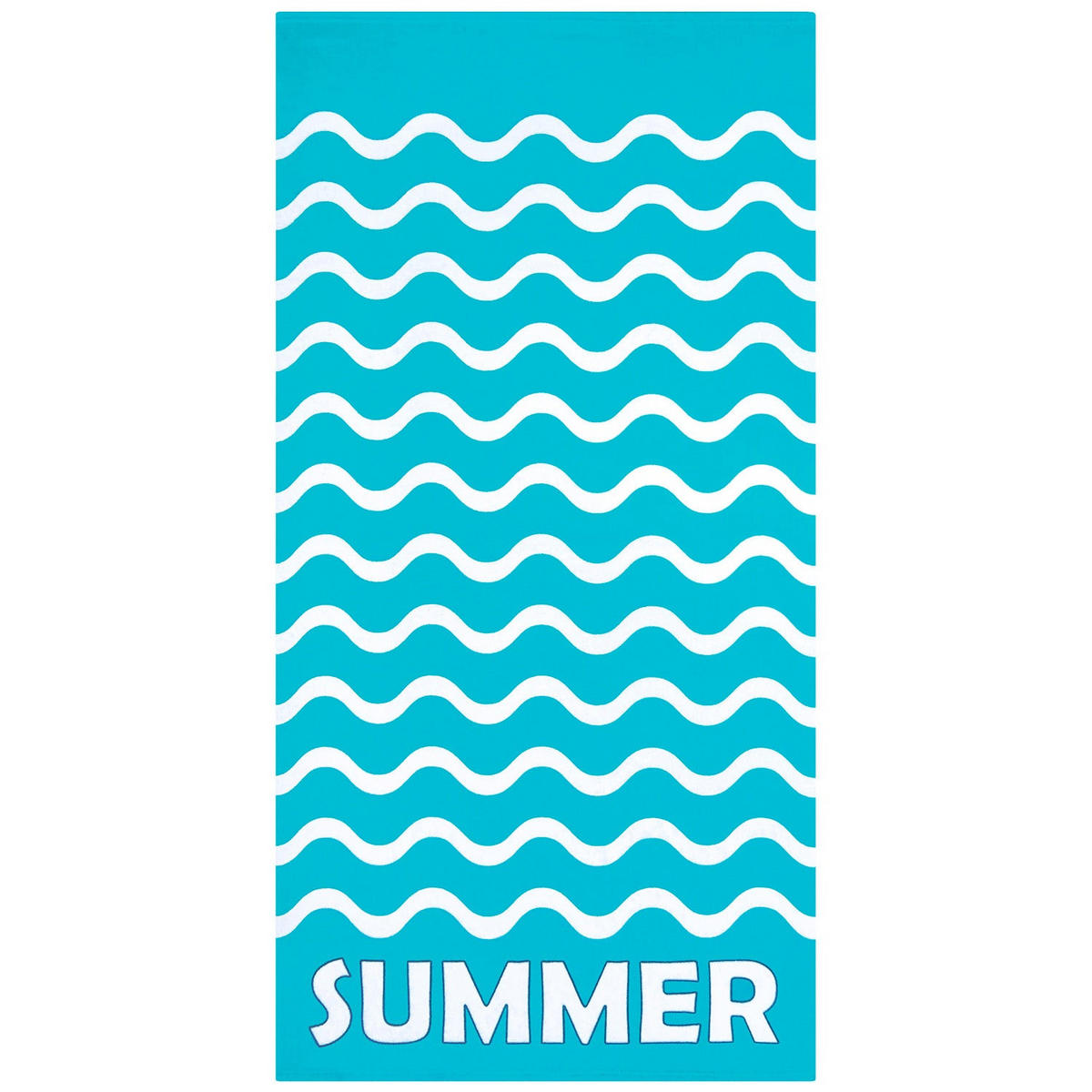 STRANDTUCH Mikrofaser Blau 75x150 220g/m² - Vague-Pop - Blau, Textil (150/75cm) - LE COMPTOIR DE LA PLAGE