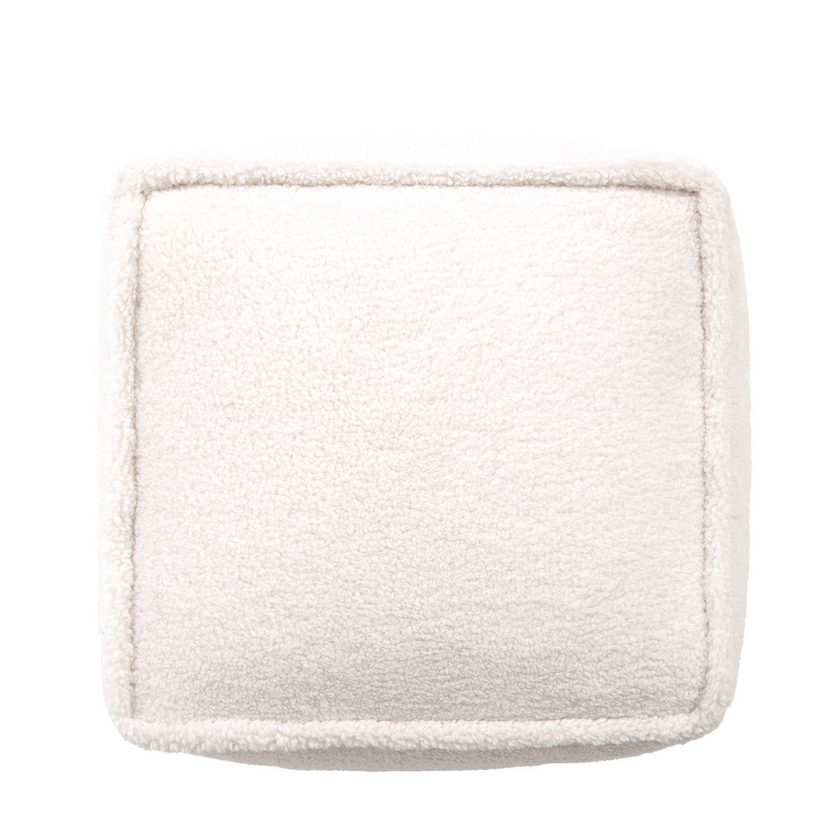 SITZPOUF Borg - Creme, Kunststoff/Textil (40/40/40cm) - icon