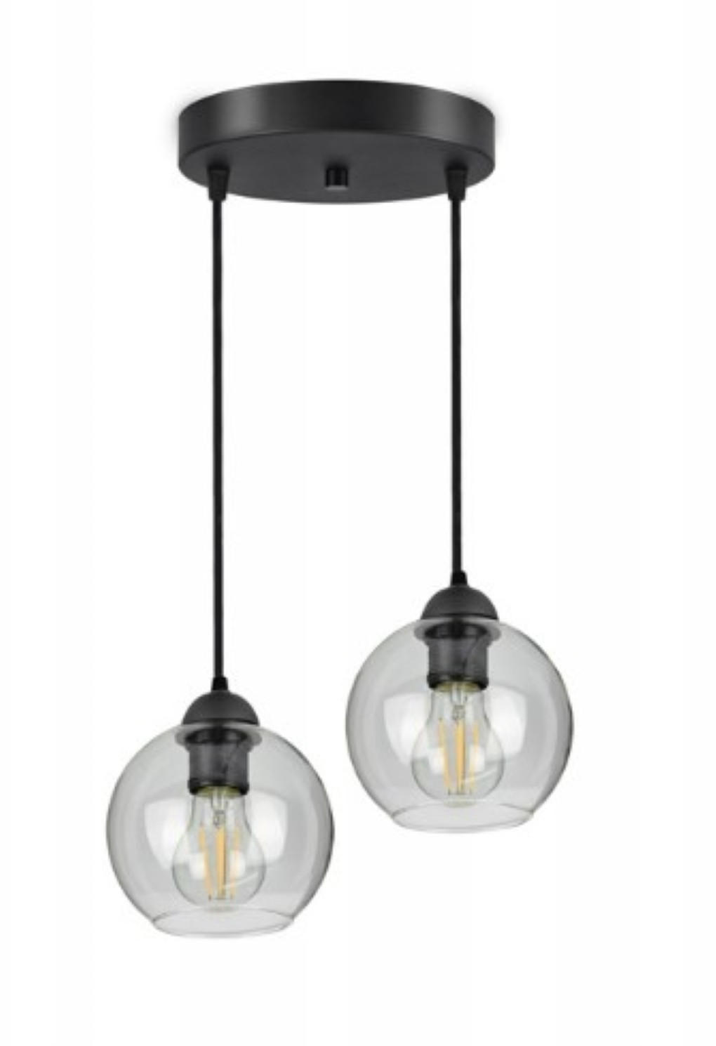 PENDELLEUCHTE HAGEN - Transparent, Glas/Metall (35/35/70cm) - kiki design