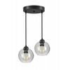 PENDELLEUCHTE HAGEN - Transparent, Glas/Metall (35/35/70cm) - kiki design