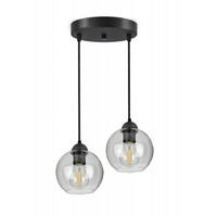 PENDELLEUCHTE HAGEN - Transparent, Glas/Metall (35/35/70cm) - kiki design