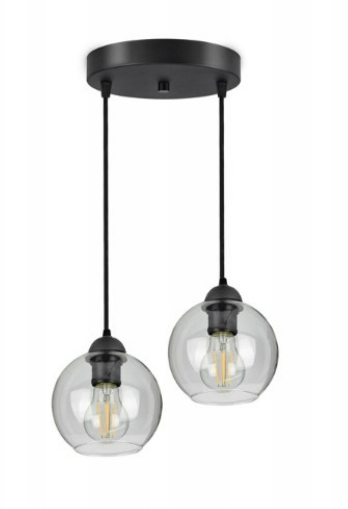 PENDELLEUCHTE HAGEN - Transparent, Glas/Metall (35/35/70cm) - kiki design
