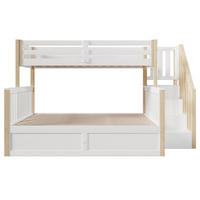 ETAGENBETT 90/200 cm & 140/200 cm Weiß, Natur - Ahornfarben/Weiß, Holz - Raumix