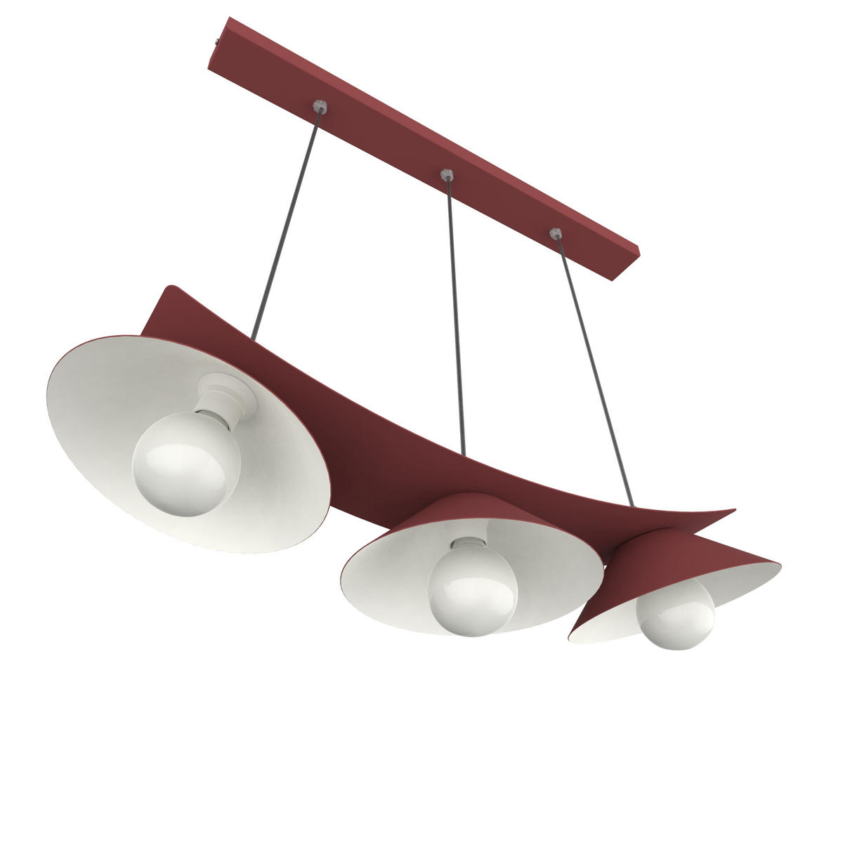 HÄNGELEUCHTE Miller X3 - Samtahornfarben, Metall (70/25/16cm) - Lumicom