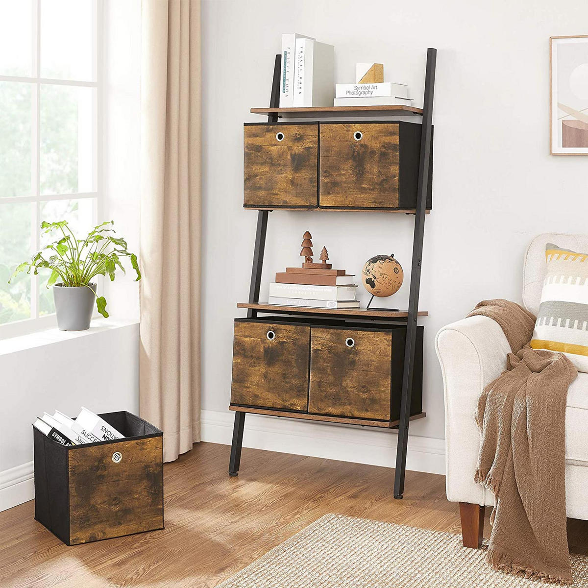 AUFBEWAHRUNGSBOX VILNIUS 6ER-SET - Braun, Textil (30/30/30cm) - Hansiro