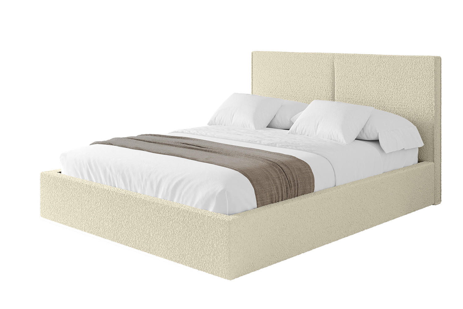 POLSTERBETT mit Bettkasten und Lattenrost, Boxbett ohne Matratze - VANTO 180x200 Beige - Taupe, Holzwerkstoff/Textil (180/200cm) - ALTDECOR