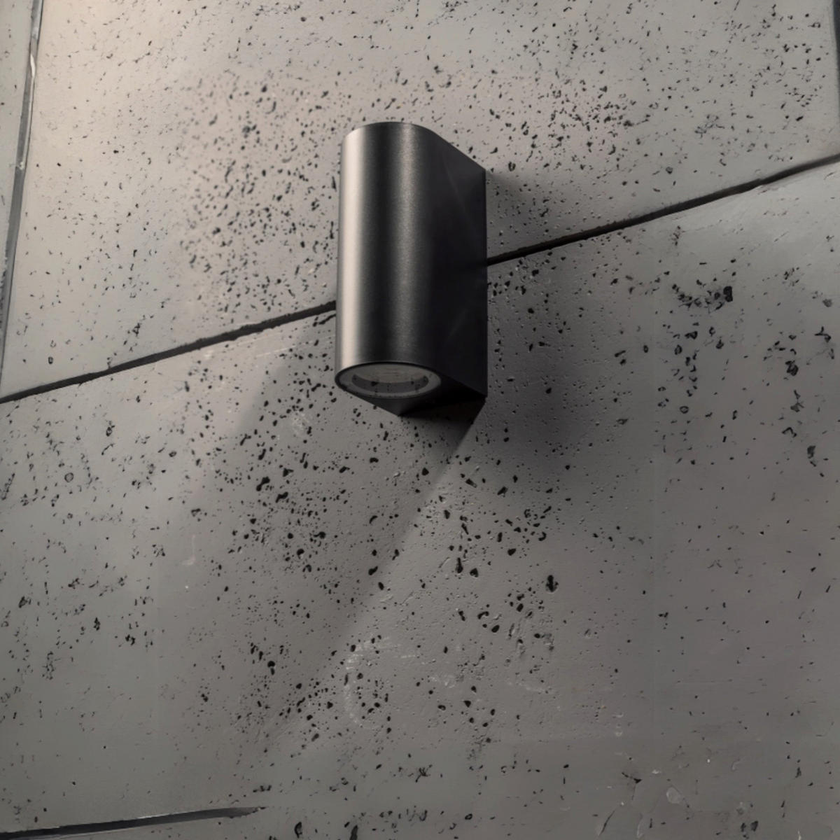 AUSSENWANDLEUCHTEE Schwarz gebogen Doppel - Schwarz, Kunststoff (9.5/15/7cm) - CGC Europe