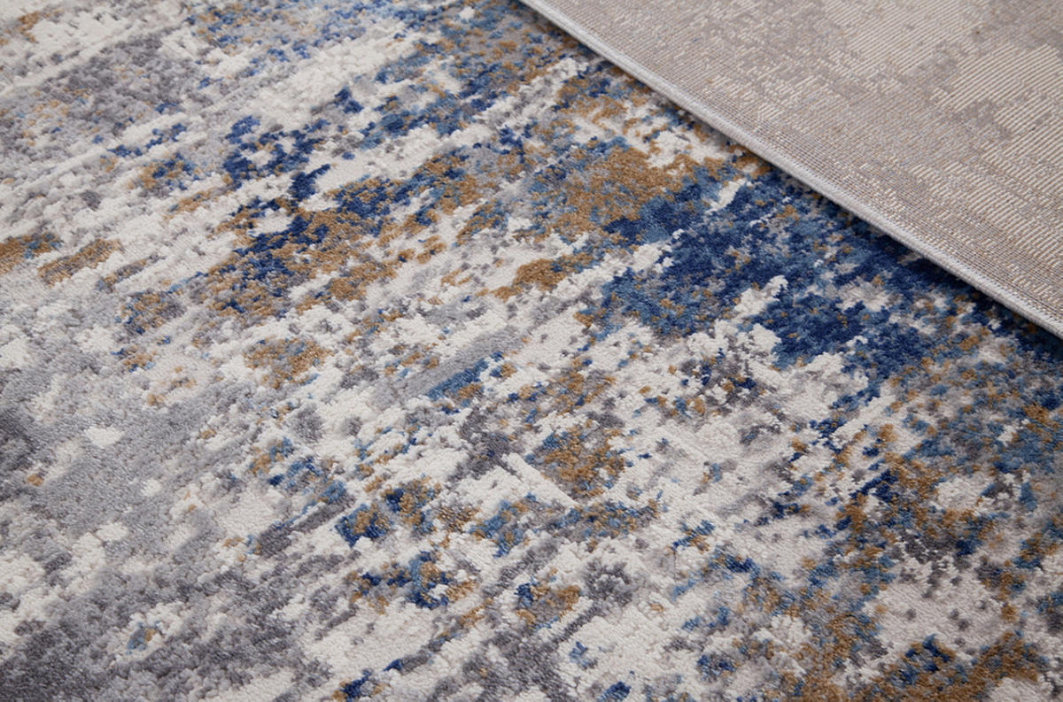 TEPPICH modern Flachgewebe GLIMSON Blau 160 x 230 cm - Blau, Textil (160/230cm) - Novatrend