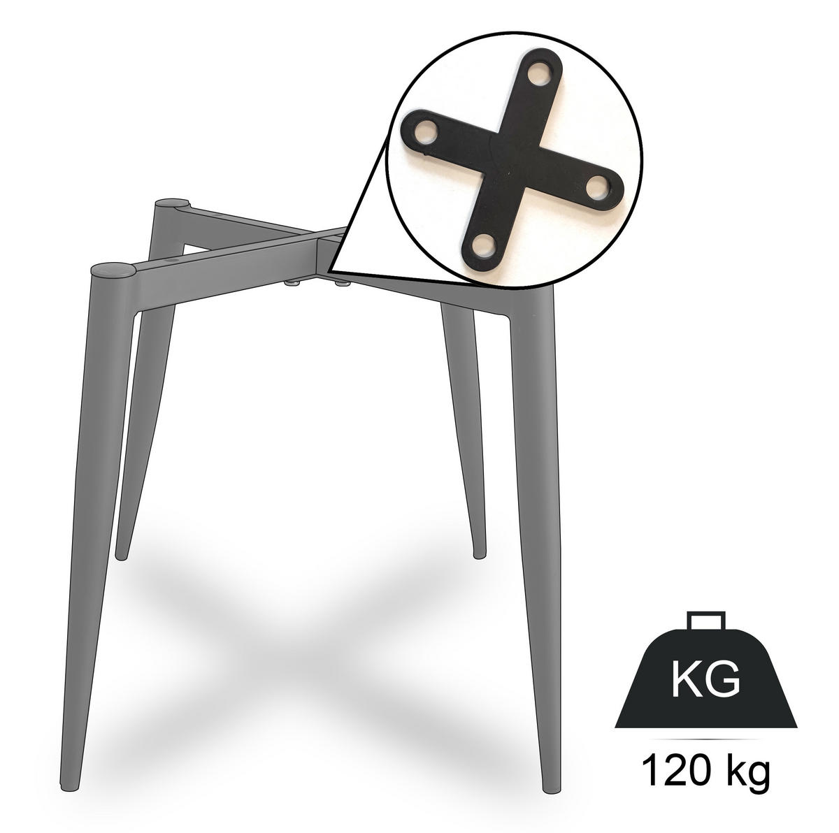 STUHL LATINA gepolstert mit Steppung - hellgrau - Samt Velours - Hellgrau/Schwarz, Textil/Metall (60/83/55cm) - NEW HOME