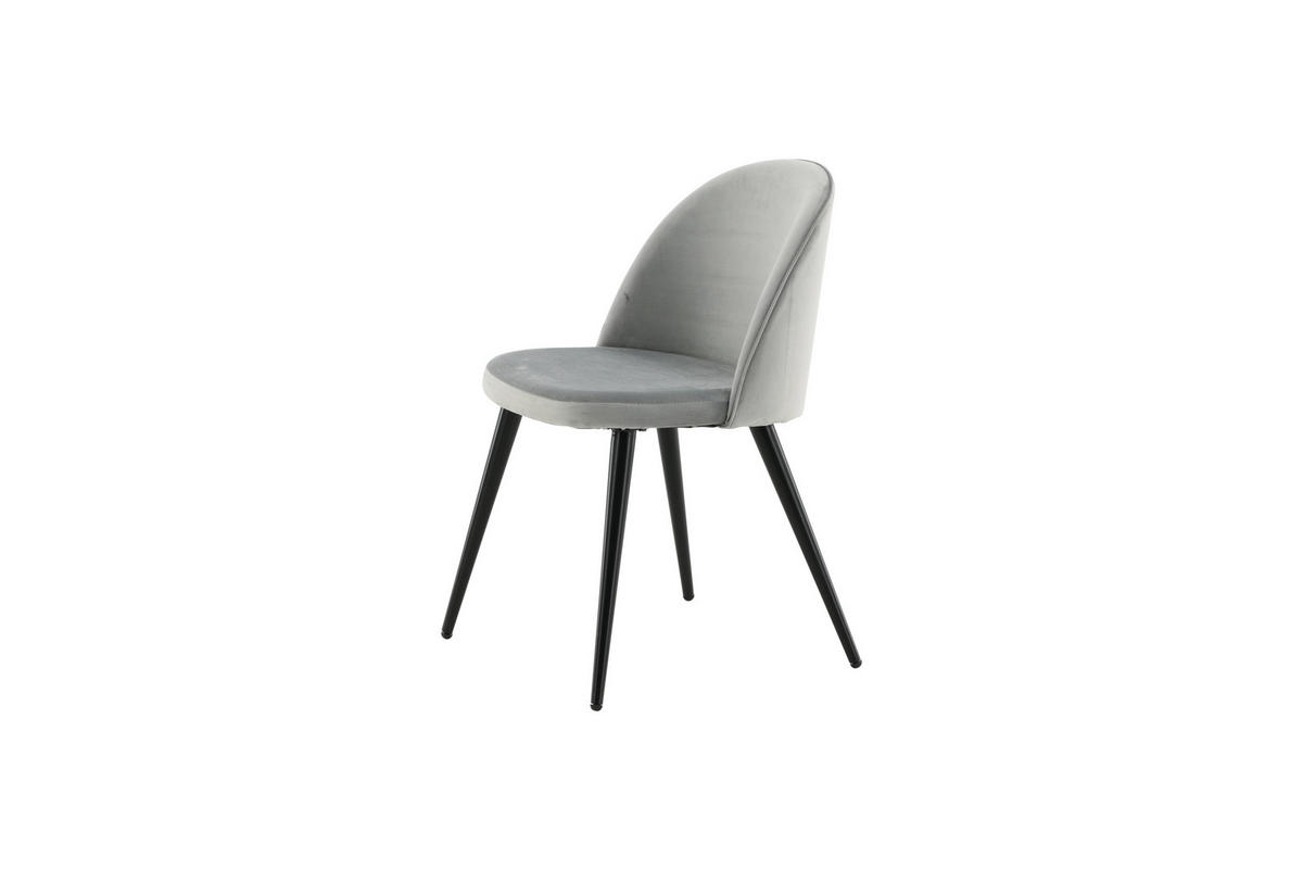 ESSZIMMERSTUHL VELVET Grau 50x57x77 cm - Grau, Textil (50/77/57cm) - FURNLUX