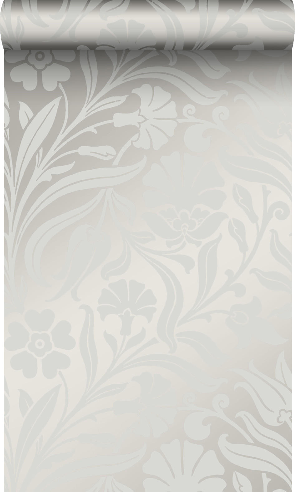 TAPETE Blumen 53 cm x 10.05 m - Grau, Papier (53/1000cm) - Origin Wallcoverings