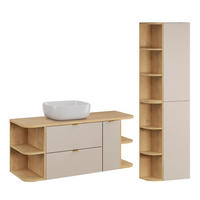 BADMÖBEL 120.4cm Azel 2er-Set Kaschmir - Beige, Holzwerkstoff (120.4/52/46cm) - Petits-meubles
