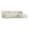 ECKSOFA Rechts Bouclé Stoff Beige - Sandfarben/Schwarz, Holzwerkstoff/Kunststoff (248/166cm) - LaMiaSofa