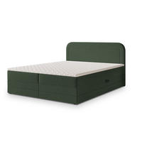 BOXBETT ARMEL 140x200 cm mit Matratze und Topper - Grün - Grün, Holz (140/200cm) - MASSENO