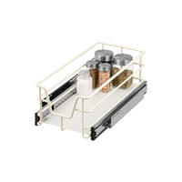 TELESKOPSCHUBLADE für 30 cm Schrank mit Einlegeboden, Metall, cremeweiß - Creme, Metall (27/14/44cm) - bremermann