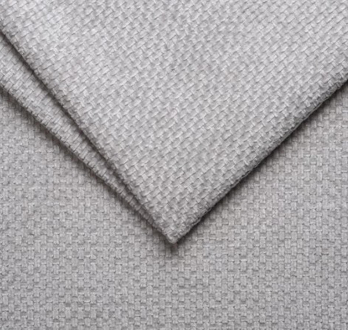ECKSOFA OMBO 285x168x77/97 cm, Rechts, Schlaffunktion, elektr. Sitz, Kopfstützen, hydrophober EDEN-Stoff – Esche - Hellgrau, Holz/Textil (285/168cm) - DomoHome