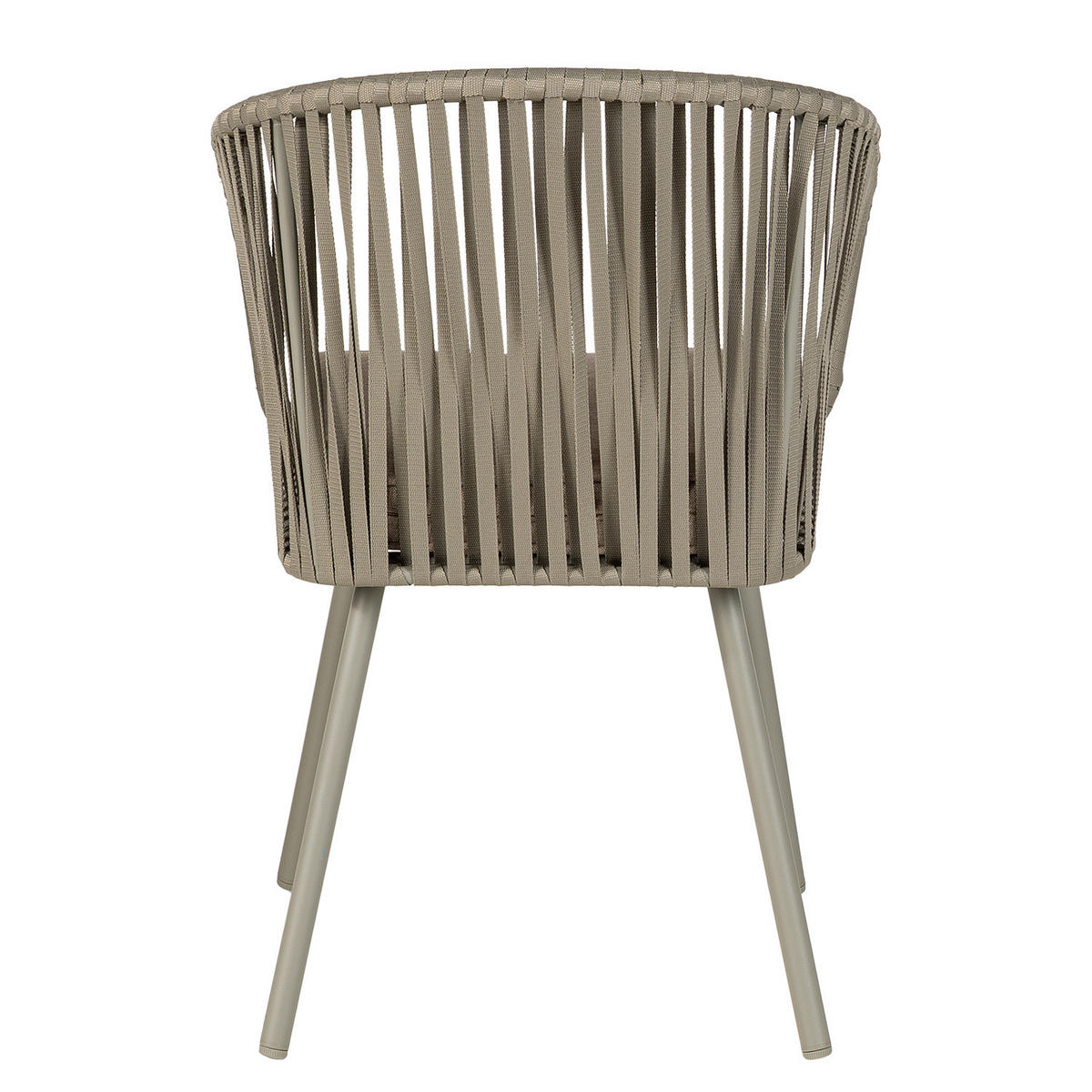 GARTENSTUHL - Stahl / Polyester - 2er-Set - Taupe, Textil/Metall (56/79/62cm) - home24