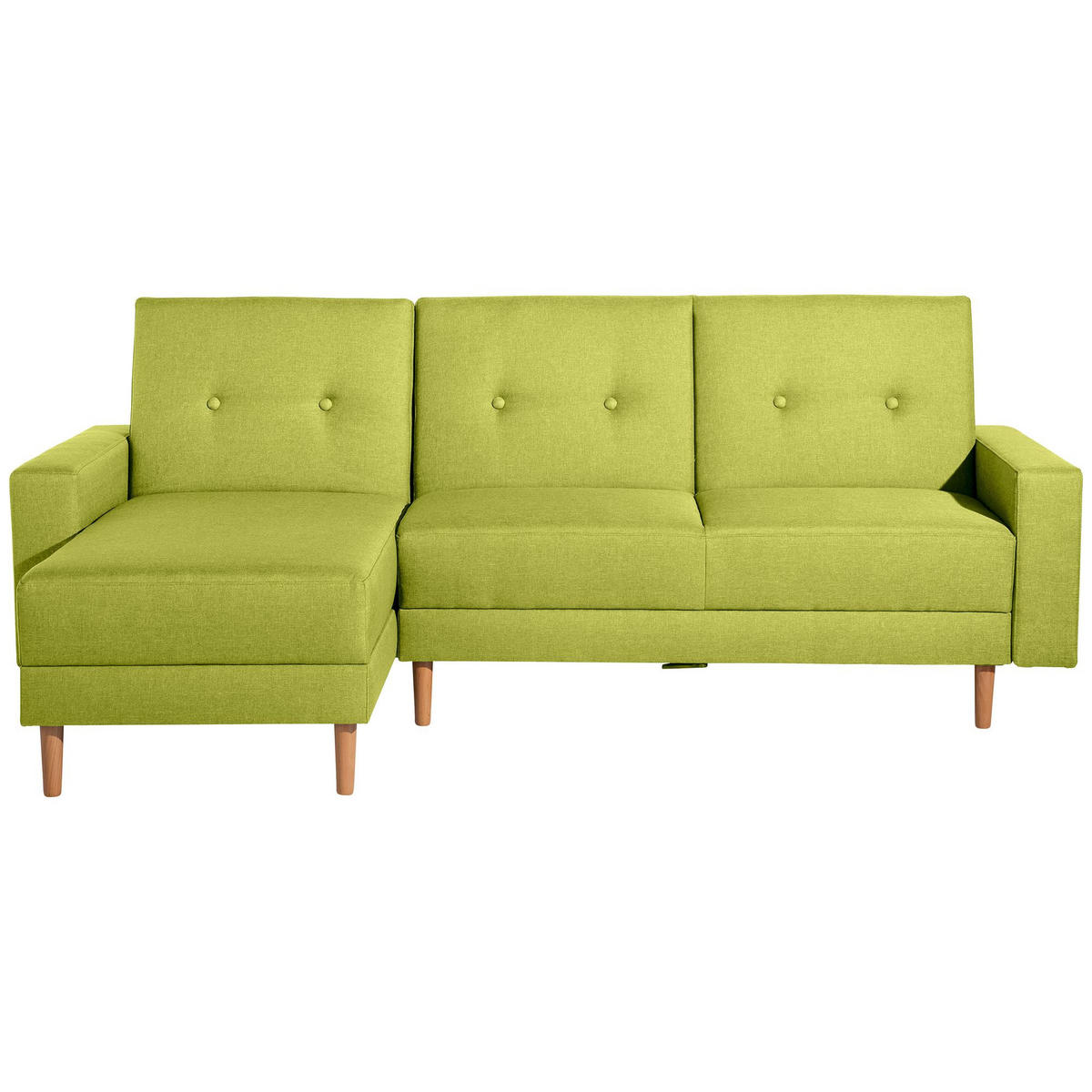 FUNKTIONSSOFA mit Hocker Kattie Flachgewebe apfel - Apfelbaumfarben, Kunststoff (144/230cm) - 58aufmkessel