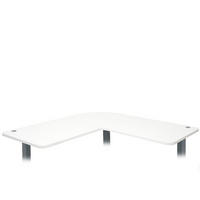 TISCHPLATTE FÜR ECK-SCHREIBTISCH Weiß - Weiß, Holz (97/177/2cm) - MCW