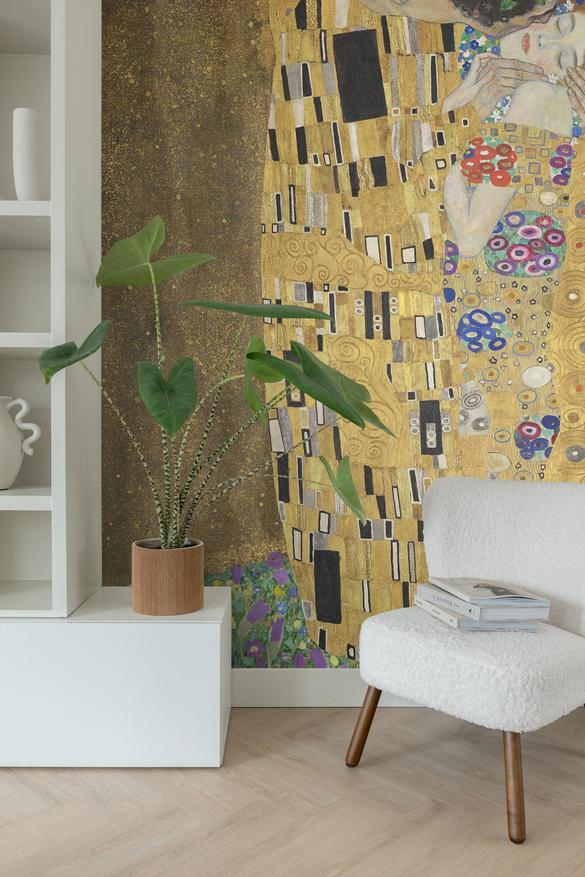 FOTOTAPETE Der Kuss von Gustav Klimt 250 x 279 cm - Multicolor, Papier (250/279cm) - Sanders & Sanders