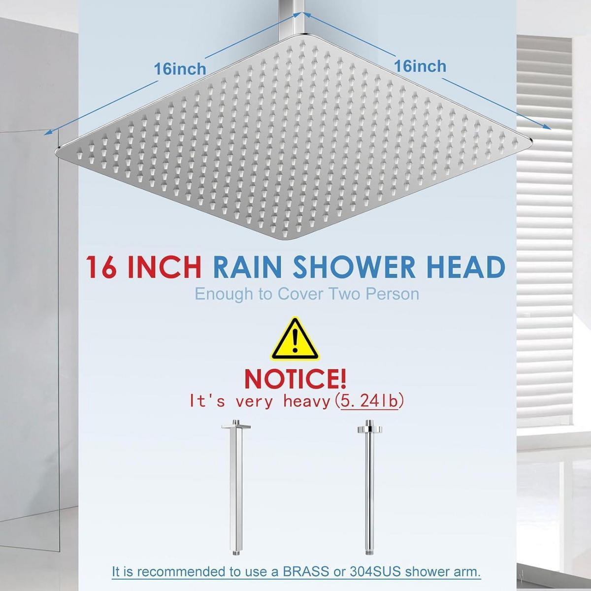 REGENDUSCHE 40 cm poliertes Chrom Edelstahl - Silberfarben, Metall (40/12.7/40cm)