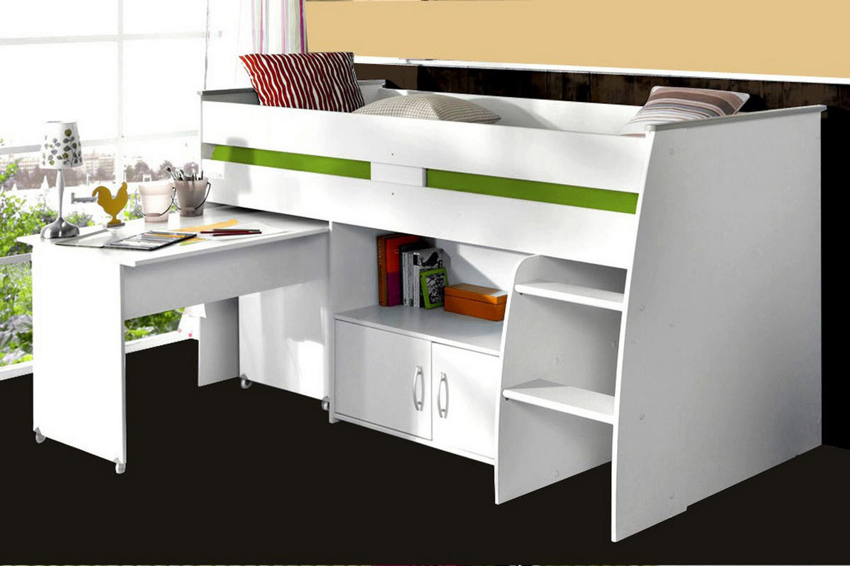 HOCHBETT Parisot Reverse 90x200 Holznachbildung Weiß - Weiß, Kunststoff (90/200cm) - 58aufmkessel