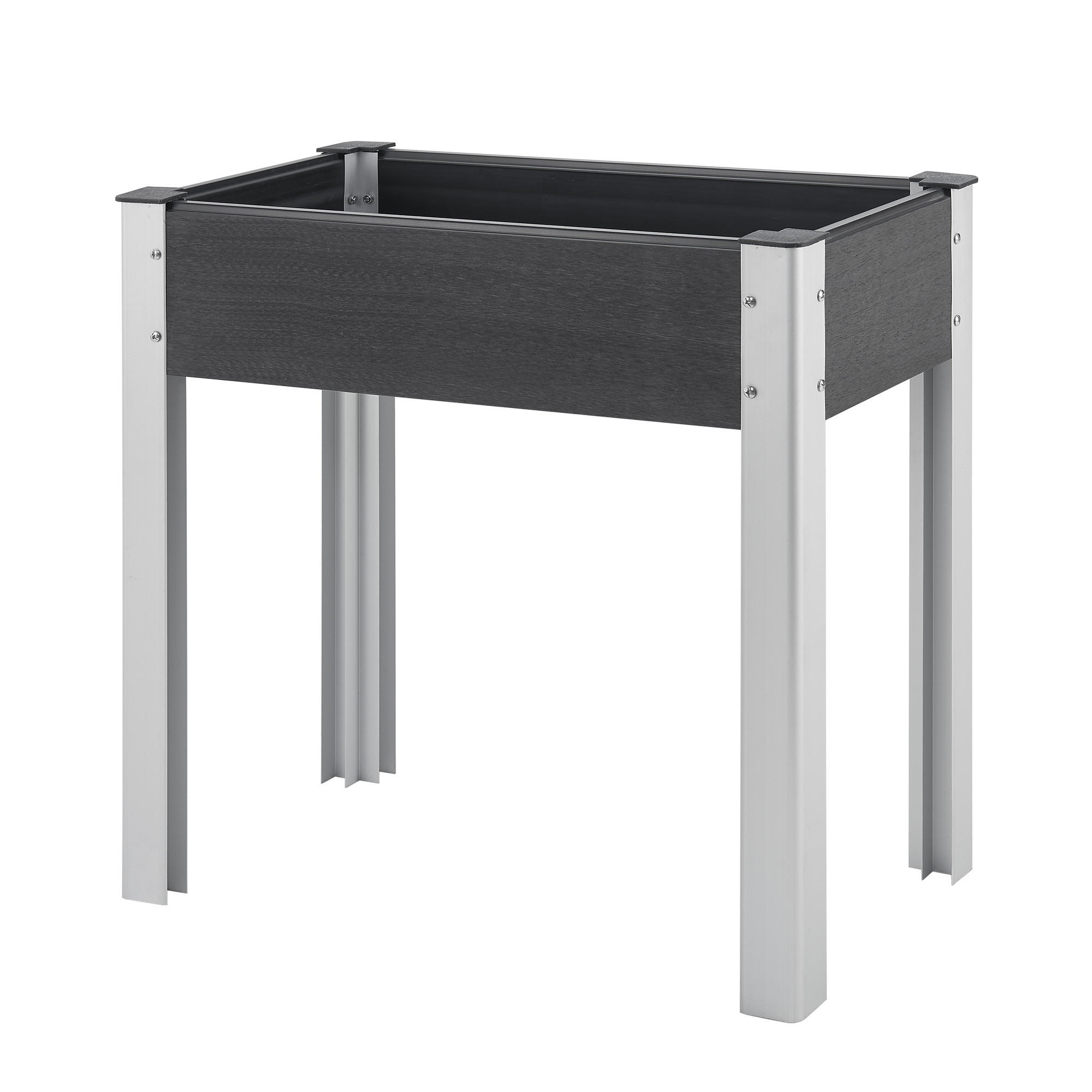 HOCHBEET Beverwijk - Dunkelgrau, Metall (75/75/40cm) - [en.casa]